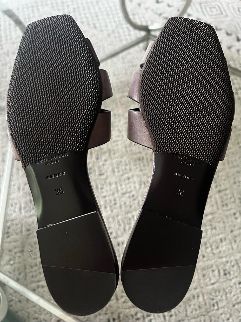 New Saint Laurent Paris Tribute slide sandals size 36 - Picture 6 of 7
